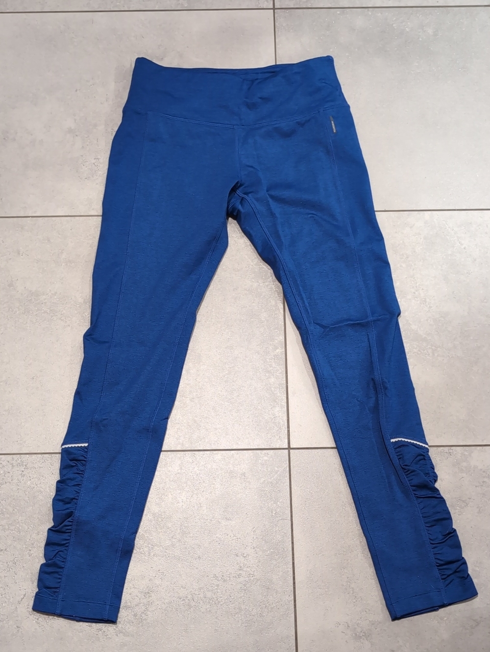 Mondetta Cobalt Blue Women's Cold Weather Leggings with Ruched Ankles